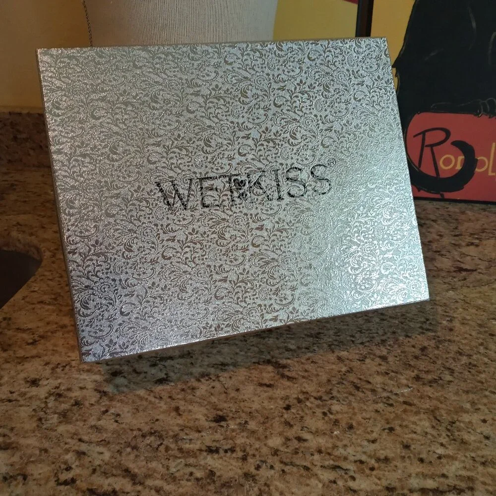 Wet Kiss Black Lycra Heeled Combat Platform Booties w/Straps EUC - Picture 13 of 13